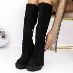 Kurze High Heels und 3KV12 -Plattform schwarz | Mei