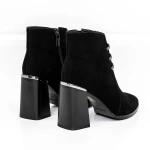 Kurze Stiefel mit einer dicken Ferse M01-01A Black Jose Simon