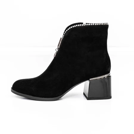 Kurze Stiefel mit einer dicken Ferse KD18-30A Black Jose Simon