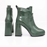 Kurze Stiefel mit einer dicken Ferse M03-03B Green Jose Simon