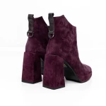 Kurze Stiefel mit einer dicken Ferse M03-05B Cherry Jose Simon