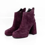 Kurze Stiefel mit einer dicken Ferse M03-05B Cherry Jose Simon