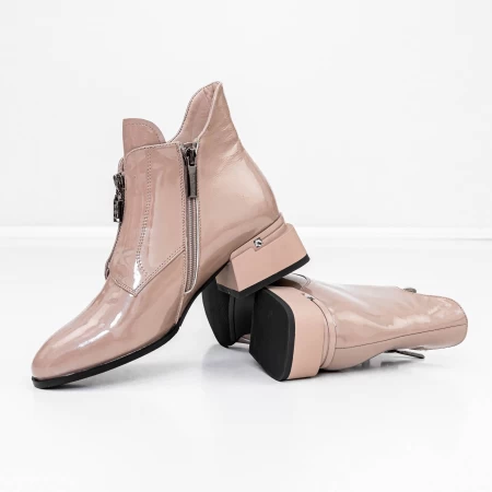 Kurze Stiefel mit einer dicken Ferse K21713-6A Peach Jose Simon