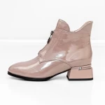 Kurze Stiefel mit einer dicken Ferse K21713-6A Peach Jose Simon