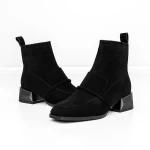Kurze Stiefel mit einer dicken Ferse M12-01A Black Jose Simon