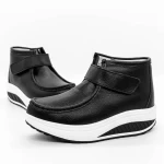 Frauenstiefel mit Pelz T5024 Schwarz | Engelblau
