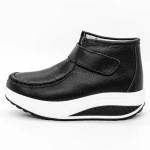 Frauenstiefel mit Pelz T5024 Schwarz | Engelblau