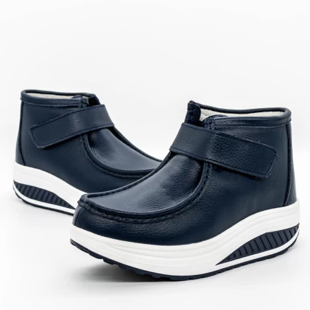 Frauenstiefel mit Pelz T5024 dunkelblau Engelblau