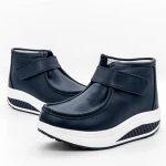 Frauenstiefel mit Pelz T5024 dunkelblau Engelblau