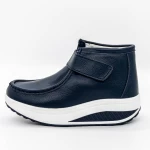 Frauenstiefel mit Pelz T5024 dunkelblau Engelblau
