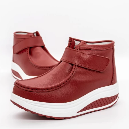 Frauenstiefel mit Pelz T5024 rot Engelblau