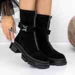 Frauenstiefel im Frühjahr TN6315-2 Schwarz | Engelblau