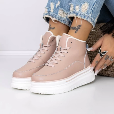 Frauenstiefel im Frühling-Jesień AW420 Dark Pink | Engelblau