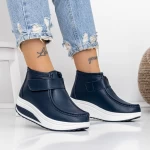 Frauenstiefel mit Pelz T5024 dunkelblau Engelblau