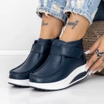 Frauenstiefel mit Pelz T5024 dunkelblau Engelblau