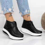 Frauenstiefel mit Pelz T5024 Schwarz | Engelblau