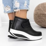Frauenstiefel mit Pelz T5024 Schwarz | Engelblau