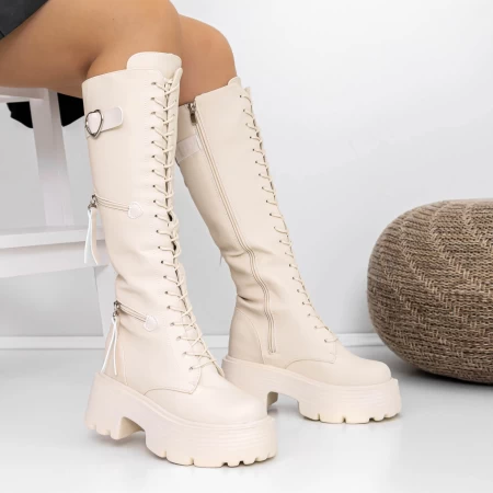 Stiefel auf der 3WL18 -Plattform Beige Mei