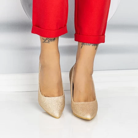 Dicke Fersenschuhe Ty6a Champagner | Mei