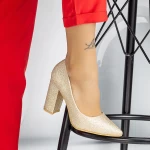 Dicke Fersenschuhe Ty6a Champagner | Mei