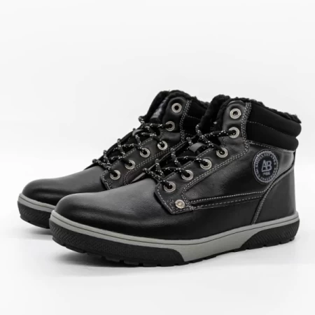 Männer A9286 Black Stiefel Axtboxen