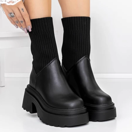 Frauenstiefel im Spring-Auto 3WL61 Black | Mei