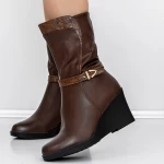 Frauenstiefel mit Pelz B976 Brown Mode