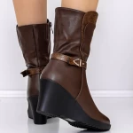 Frauenstiefel mit Pelz B976 Brown Mode