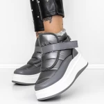 Frauenstiefel mit Fur LLS-086 Grau Botinelli