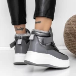 Frauenstiefel mit Fur LLS-086 Grau Botinelli
