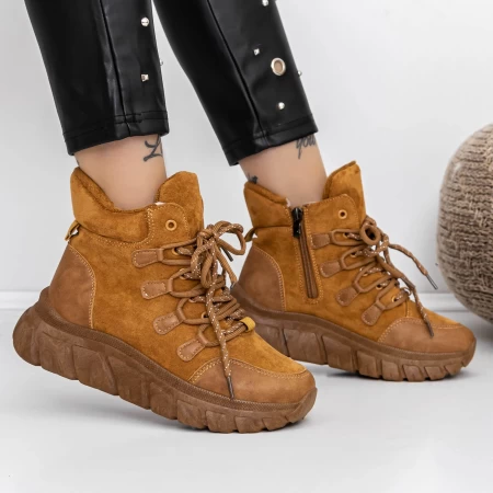 Frauenstiefel im Spring-Autumn LLS-078 Hell Brown | Botinelli