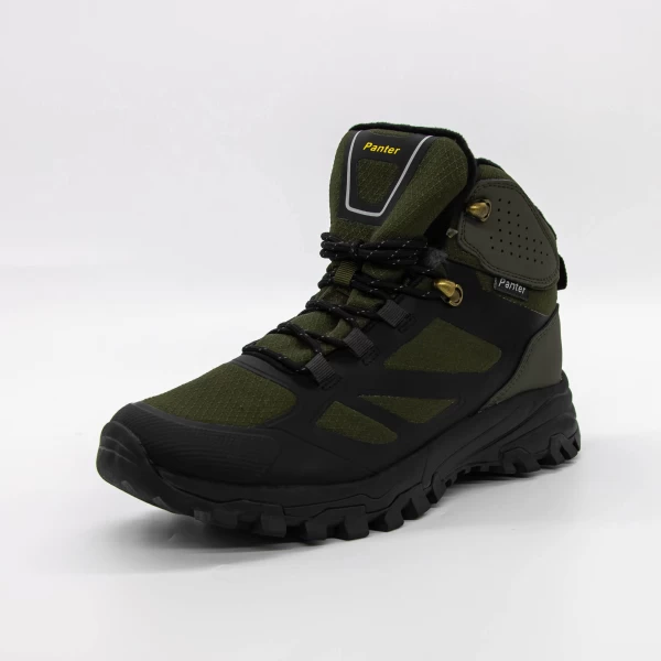Herren Y215-4 Dunkelgrün-orangefarbene Stiefel Leopard