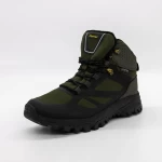 Herren Y215-4 Dunkelgrün-orangefarbene Stiefel Leopard
