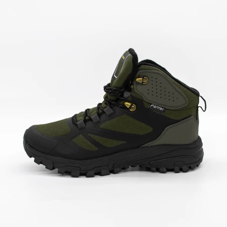 Herren Y215-4 Dunkelgrün-orangefarbene Stiefel Leopard