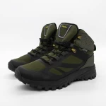 Herren Y215-4 Dunkelgrün-orangefarbene Stiefel Leopard