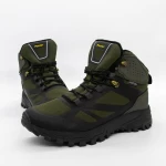 Herren Y215-4 Dunkelgrün-orangefarbene Stiefel Leopard