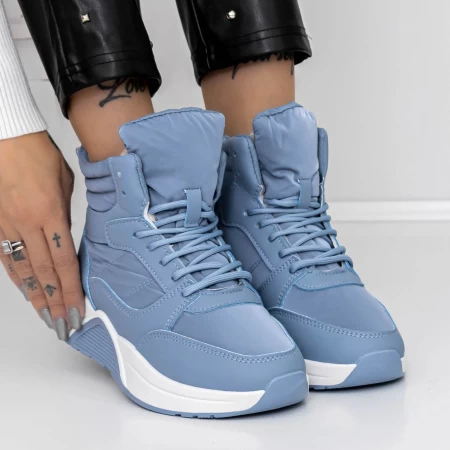Frauenstiefel mit Fur LLS-083 Blau Botinelli