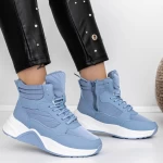 Frauenstiefel mit Fur LLS-083 Blau Botinelli