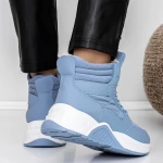 Frauenstiefel mit Fur LLS-083 Blau Botinelli