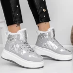 Frauenstiefel mit Fur LLS-087 Grau Botinelli