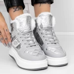 Frauenstiefel mit Fur LLS-087 Grau Botinelli