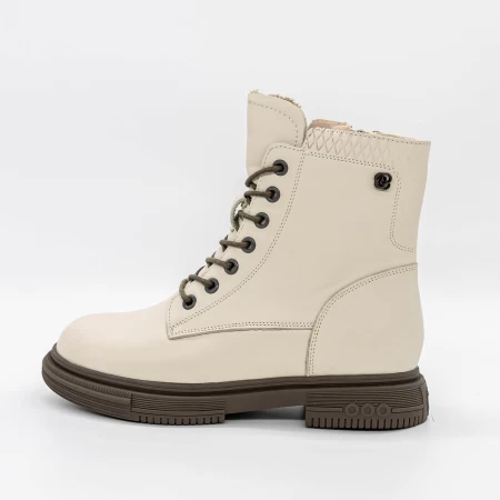 Frauenstiefel im Frühjahr 6178 Creme Gebildet