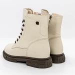 Frauenstiefel im Frühjahr 6178 Creme Gebildet
