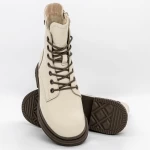 Frauenstiefel im Frühjahr 6178 Creme Gebildet