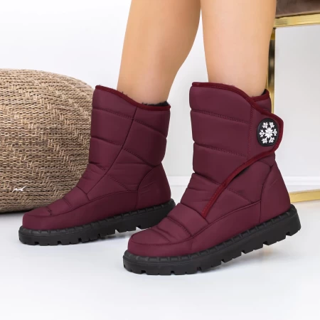 Frauenstiefel mit Pelz A21-9 Rot Mode