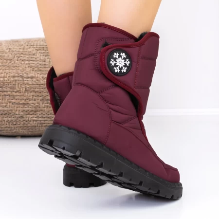 Frauenstiefel mit Pelz A21-9 Rot Mode