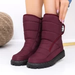 Frauenstiefel mit Pelz A21-9 Rot Mode