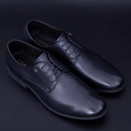 Herrenschuhe aus natürlichen Leder K3505 Black | Stephano