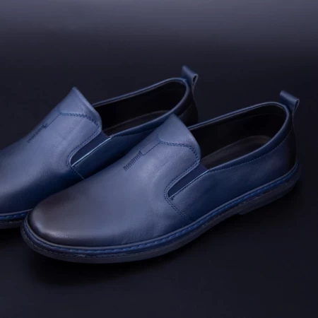 Herrenschuhe aus natürlichen Leder KL60803 Blau | Stephano