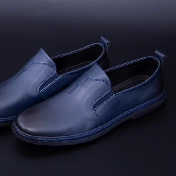 Herrenschuhe aus natürlichen Leder KL60803 Blau | Stephano